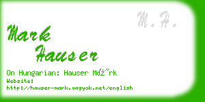 mark hauser business card